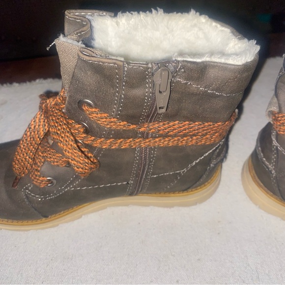 Mad Love Women's Wanda Shearling Style Boots Size 7.5 Brown Ankle Boot - Picture 3 of 6